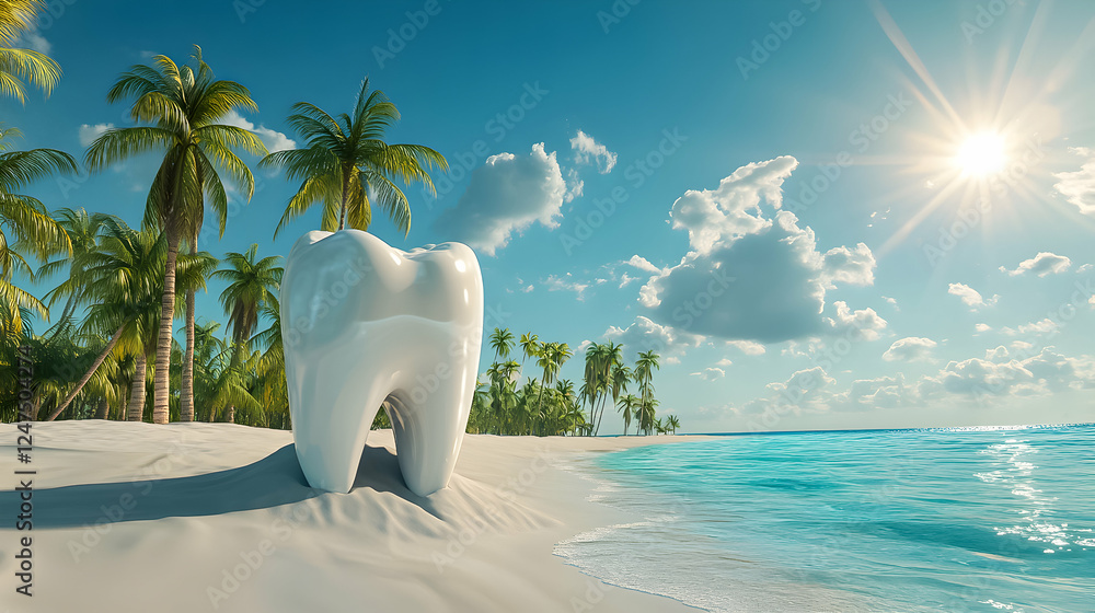 Giant tooth sculpture by the beach highlights the importance of dental ...