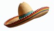 © Vadym - Colorful traditional Mexican sombrero hat isolated on white background. Unique straw headwear with vibrant rainbow colored trim. Perfect for Cinco de Mayo celebrations. Authentic cultural symbol of