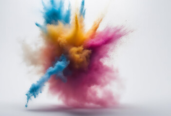 Wall Mural - background powder colored explosions motion isolated freeze white explosion colours splash colourful