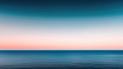 Wall Mural - Calm ocean sunset; peaceful horizon; tranquil seascape; background for relaxation; website banner