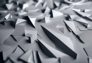 Wall Mural - shapes geometric gray abstract made background paper architecture design shape three-dimensional bla