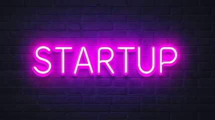 Poster - Neon sign displaying the word 