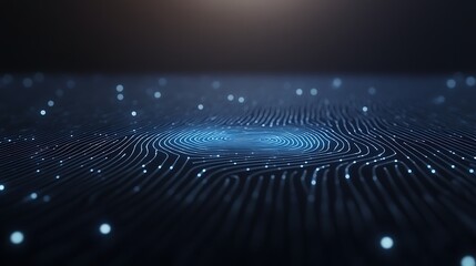 Fototapete - Abstract digital landscape with glowing nodes and flowing lines creating a futuristic atmosphere.