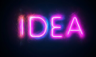 Fototapete - Neon text spelling 