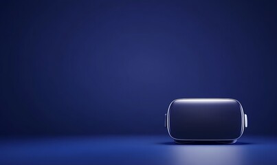Aufkleber - Futuristic virtual reality headset on a dark blue background.