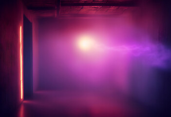 Wall Mural - empty background light neon ray magic smoke wall basement abstract space blue design star galaxy wal