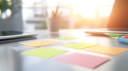 Aufkleber - A vibrant content calendar image featuring sticky notes, ideal for planning and organization.