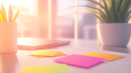 Leinwandbilder - A vibrant content calendar image featuring sticky notes, ideal for planning and organization.