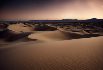 Wall Mural - dunes night starry desert heaven sahara travel astronomy background barren blaze blue cosmos dark fr