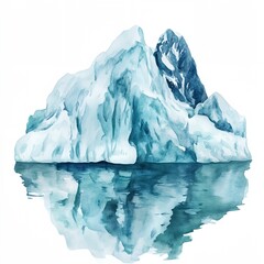 Wall Mural - large ice block with a blue sky in the background