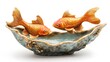 © SANDJAYA - Two Goldfish Figurines in a Ceramic Bowl