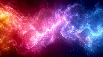Wall Mural - cosmic nebula: vibrant galaxy, stars, and celestial energy. a digital painting of abstract space art