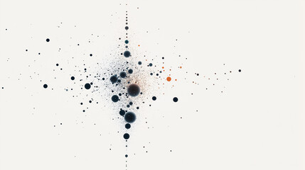Wall Mural - abstract particle burst: an explosion of dark and light particles, radiating outwards from a central