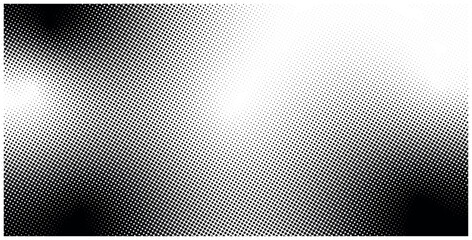 Halftone gradient. Dotted gradient, smooth dots spraying and halftones dot background seamless horizontal geometric pattern vector template set.