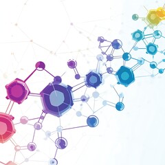 Wall Mural - intricate design featuring blockchain technology in vibrant colors