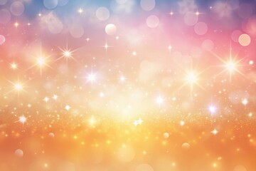 Wall Mural - dreamlike celestial landscape shimmering lights and sparkling dust in a pastel sky