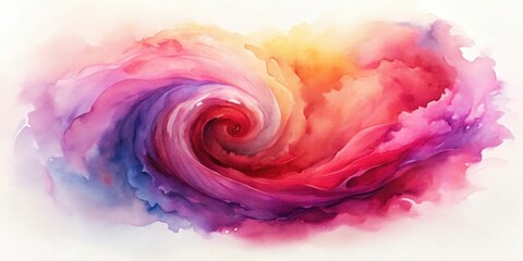 Wall Mural - Abstract Watercolor Swirl of Vibrant Hues and Pastel Shades, a Captivating Visual Representation of Flowing Energy and Dynamic Movement