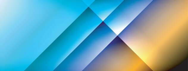 Fototapete - Dynamic shadow lines with gradient colors geometric background