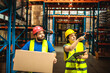 © Davor - Warehouse workers carrying boxes while supervisor giving instructions in storage facility
