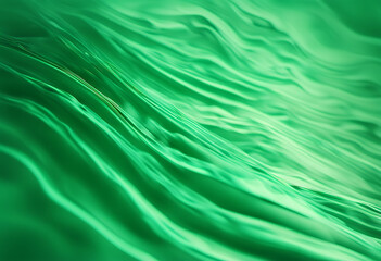 Wall Mural - abstract retouched image green background wavy technology created wave gradient organic flow fluid s