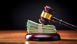 © TeacherPhoto - Legal Judgment on Financial Matters: Gavel Striking Money
