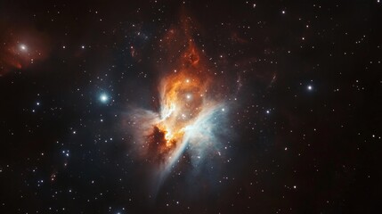 Wall Mural - an amazing blue galaxy background with stars and nebulae