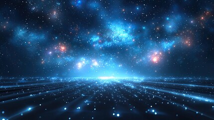 Wall Mural - cosmic canvas: a journey through the starry night. explore the vast universe, celestial wonders, and