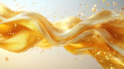 Wall Mural - golden fabric wave: abstract luxury texture background. elegant, shiny, shimmering gold design. opul