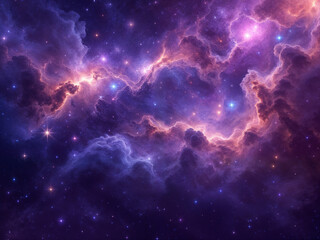 Wall Mural - nebula shines brightly creating a colorful cosmic cloud in deep outer space