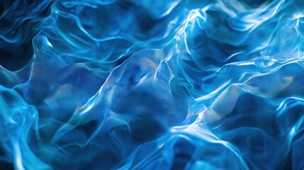 Wall Mural - abstract blue fire, wave-like texture, dynamic motion, glowing energy.
