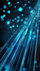 Wall Mural - a captivating blue line serves as a backdrop for advanced meteor technology.
