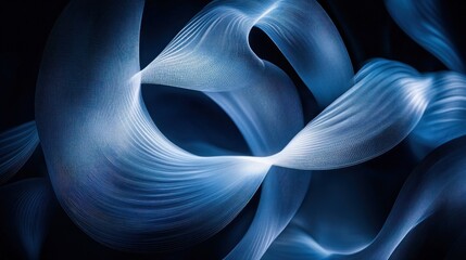 Wall Mural - abstract blue light streaks swirling, dynamic motion.