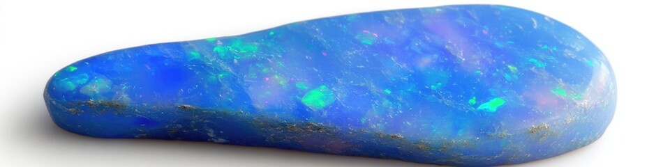 Wall Mural - a blue boulder illuminated by green and blue lights