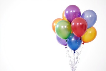 Canvas Print - Balloons floating in mid-air, vibrant colors