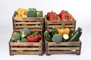 Sticker - Fresh produce stored in wooden crates