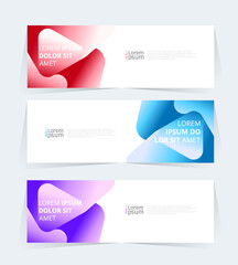 Wall Mural - geometric banner design with vector presentation template.