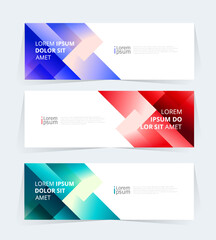 Wall Mural - Geometric banner design with Vector presentation template.