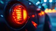 © Anisah - Illuminated, Close-up of Modern Car Tail Light with Bokeh Background