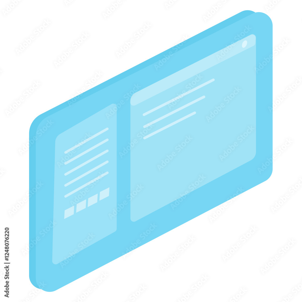 blue folder icon, dashboard digital, vector illustration, isolated ...