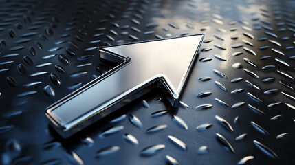 Silver business arrow concept background rendered 