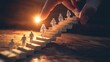 © jakapong - Empowering growth people ascending steps conceptual business environment inspirational viewpoint