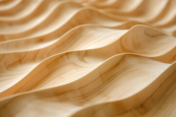 Wooden Texture with Natural wavy Patterns, Close-Up. Generative AI