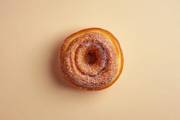 Wall Mural - A delectable cronut is topped with powdered sugar coating