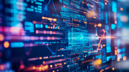 Futuristic Data Flow: Digital Streams & Circuitry for IT, Tech Concepts