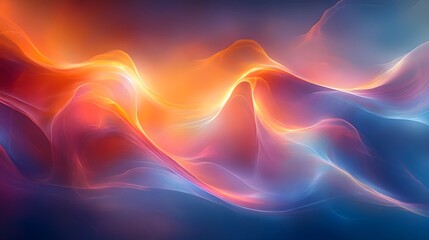 Sticker - colorful energy flowing waves background