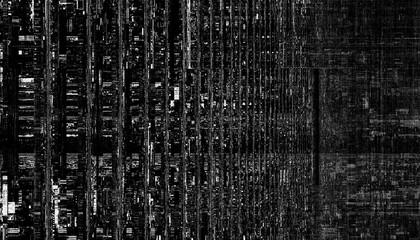 Aufkleber - Abstract creative glitch overlay texture. Geometric pixel pattern of a digital glitch on transparent background, digital pattern