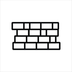 Wall Mural - bricks vector icon line sign