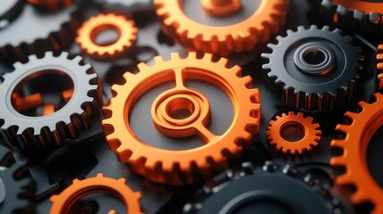 Core element of success flat design top view key factors 3D render vivid