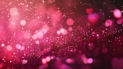 Pink heart bokeh lights floating wallpaper