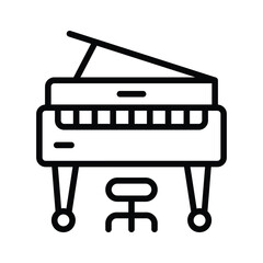 Canvas Print - A classic piano icon representing music, art, and creativity